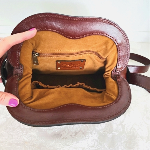 Patricia Nash Rich Brown Leather Crossbody Bag - Picture 8 of 15